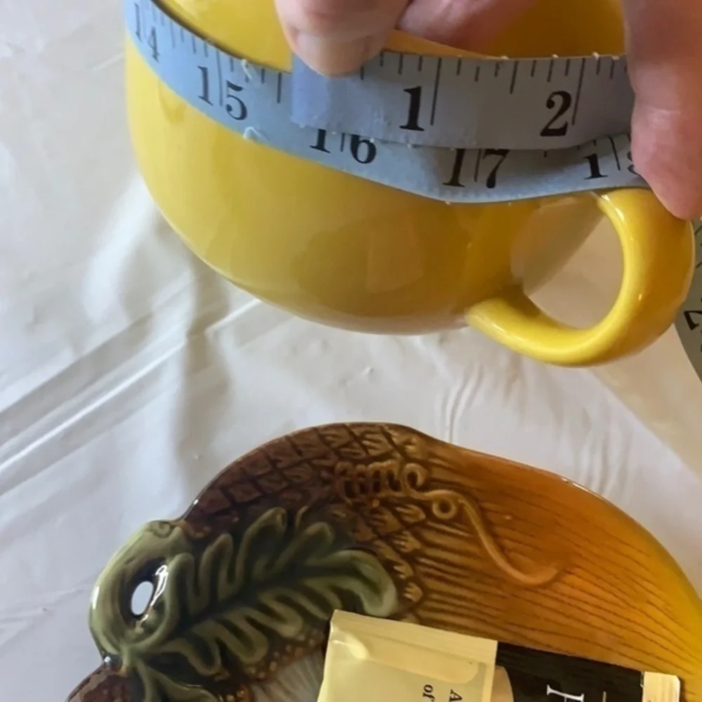 Coffee cup and decorative plate